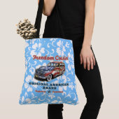 Freedom Crusin' Hawaiian Woody Hibiscus Strandtas Tote Bag (Dichtbij)