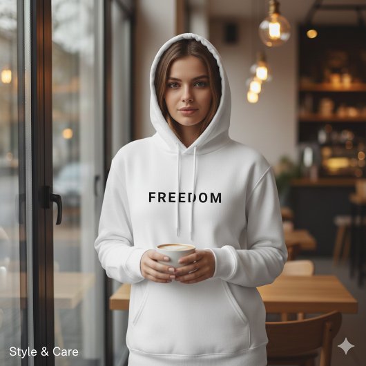 Freedom Custom Text Classic Everyday Hoodie