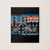 Freedom Cycle American Flag Paint Motorcycle Legpuzzel (Verticaal)