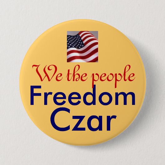 Freedom Czar, wij het volk, Ronde Button 7,6 Cm (Voorkant)