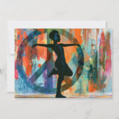Freedom Dance | Moderne Stedelijke Vredeskunst Kaart (Achterkant)
