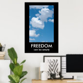 FREEDOM Demotivational poster sjabloon (Thuiskantoor)