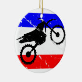Freedom Dirt-Bike FLAIR Keramisch Ornament (Rechts)