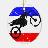 Freedom Dirt-Bike FLAIR Keramisch Ornament (Links)