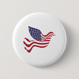 Freedom Dove Patches & Buttonnen Ronde Button 5,7 Cm
