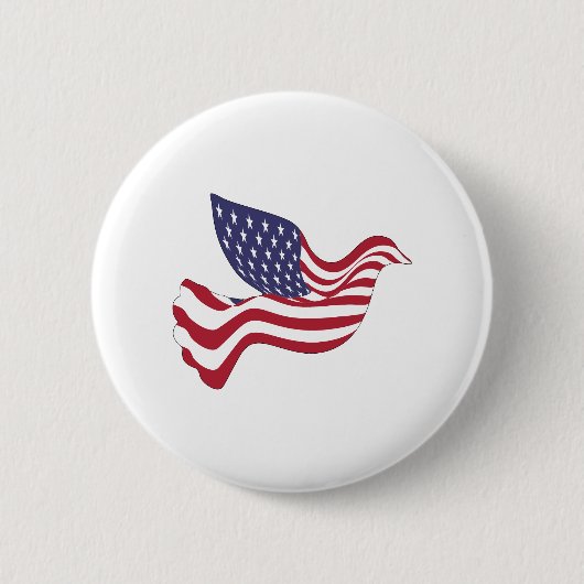 Freedom Dove Patches & Buttonnen Ronde Button 5,7 Cm (Voorkant)