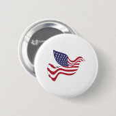 Freedom Dove Patches & Buttonnen Ronde Button 5,7 Cm (Voorkant /achterkant)