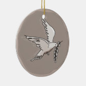 Freedom Dove Sign Keramisch Ornament (Rechts)