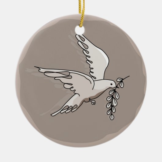 Freedom Dove Sign Keramisch Ornament (Voorkant)