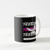 Freedom Dove Urban Typography Koffiemok (Voorkant rechts)