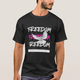 Freedom Dove Urban Typography T-shirt