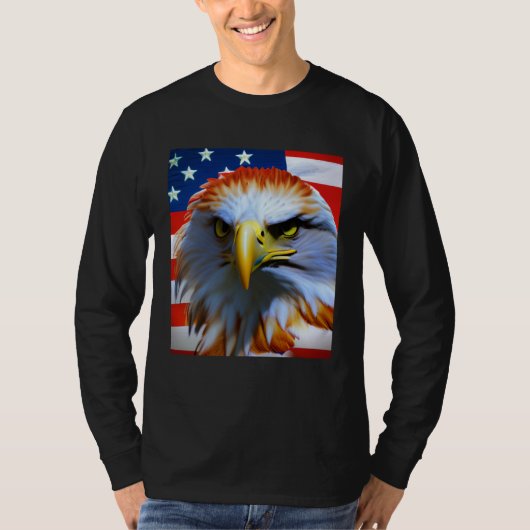Freedom Eagle 4th Of July American Veteran T-shirt (Voorkant)