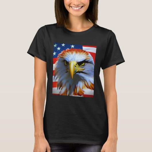 Freedom Eagle 4th Of July American Veteran T-shirt (Voorkant)