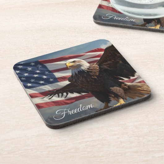 Freedom Eagle Bier Onderzetter (Linkerzijde)