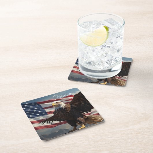 Freedom Eagle Kartonnen Onderzetters (Insitu)