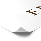 Freedom Eagle Motivatie Brown Pop Art Poster (Hoek)