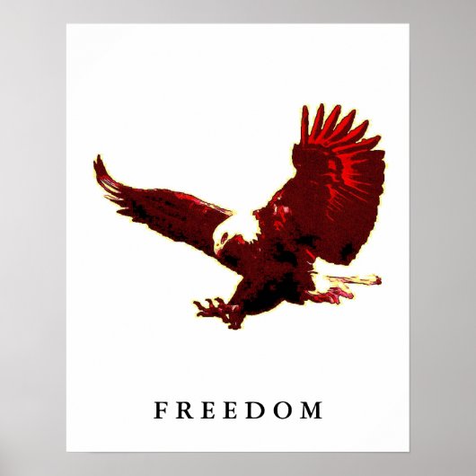 Freedom Eagle Motivatie Vertrouwen Art Poster (Voorkant)
