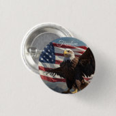 Freedom Eagle Ronde Button 3,2 Cm (Voorkant /achterkant)