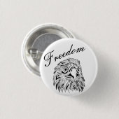 Freedom Eagle Ronde Button 3,2 Cm (Voorkant /achterkant)