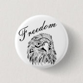 Freedom Eagle Ronde Button 3,2 Cm (Voorkant)