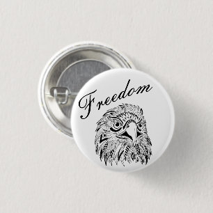 Freedom Eagle Ronde Button 3,2 Cm