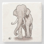 Freedom Elephant Stenen Onderzetter (Voorkant)