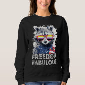 Freedom Fabulous  Raccoon Non Binary Sunglasses Fl Trui (Voorkant)
