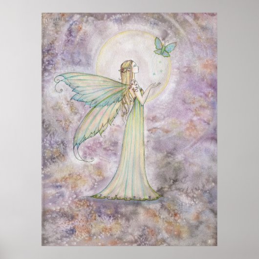 Freedom Fairy en vlinder posterprint Poster (Voorkant)