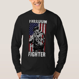 Freedom Fighter Amerikaanse veteraan VS vlag AR 15 T-shirt
