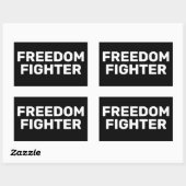 FREEDOM FIGHTER RECHTHOEKIGE STICKER (Vel)