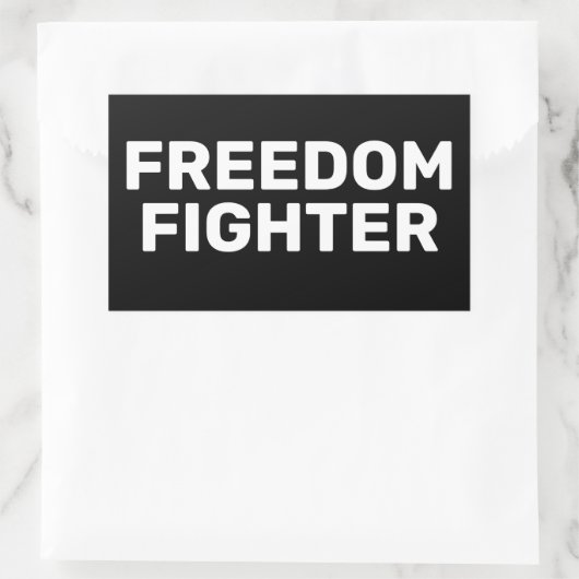 FREEDOM FIGHTER RECHTHOEKIGE STICKER (Tas)