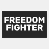 FREEDOM FIGHTER RECHTHOEKIGE STICKER (Voorkant)