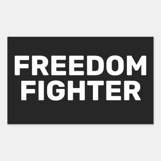 FREEDOM FIGHTER RECHTHOEKIGE STICKER (Voorkant)