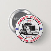 Freedom Fighter Semi Ronde Button 5,7 Cm (Voorkant /achterkant)