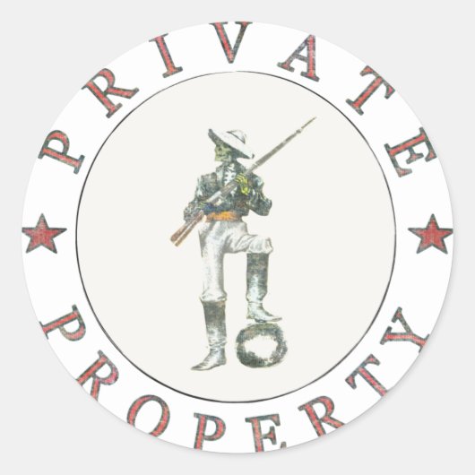 Freedom Fighter Sticker bewaakt privé-eigendom (Voorkant)