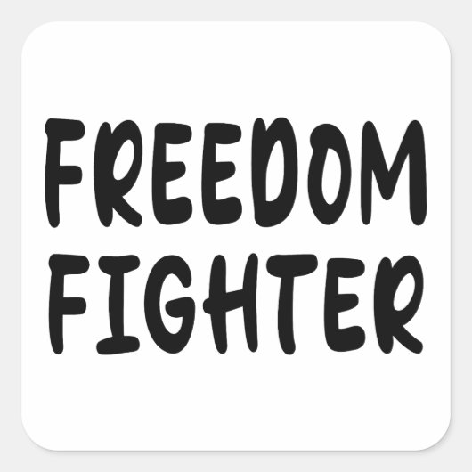 Freedom Fighter Vierkante Sticker (Voorkant)