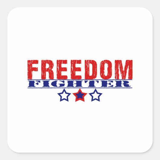 Freedom Fighter Vierkante Sticker (Voorkant)