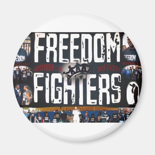 Freedom Fighters banner logo producten Magneet (Voorkant)