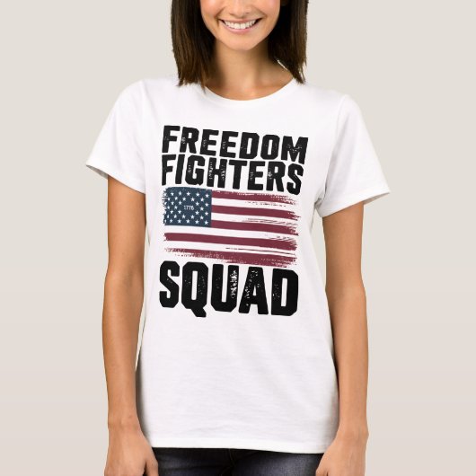 Freedom Fighters Squad 1776 Vlag - Onafhankelijkhe T-shirt (Voorkant)