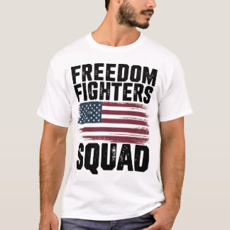 Freedom Fighters Squad 1776 Vlag-Verenigde Staten  T-shirt