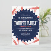 Freedom Fireworks Vierde uitnodiging van juli (Staand voorkant)