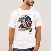 Freedom Flies American Eagle Patriottisch T-shirt 