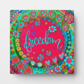 Freedom  Floral Whimsical Inspiration Easel Fotoplaat (Voorkant)