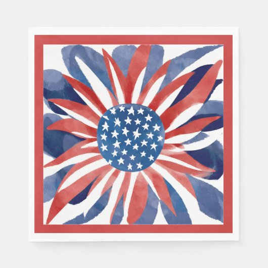 🌼 Freedom Flower Luncheon Papieren servetten (Voorkant)