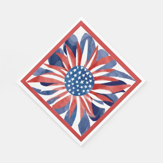 🌼 Freedom Flower Luncheon Papieren servetten (Hoek)