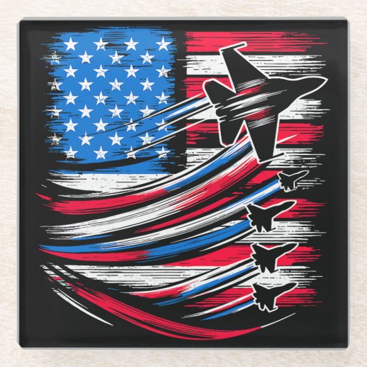 Freedom Flyers Glazen Onderzetter (Voorkant)