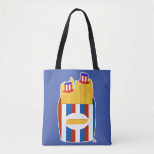 Freedom Fry Grappig Epic Amerikaanse Side Cartoon Tote Bag