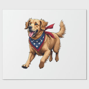 Freedom Golden Retriever Vintage Graveer Shirt 4 Cadeaupapier