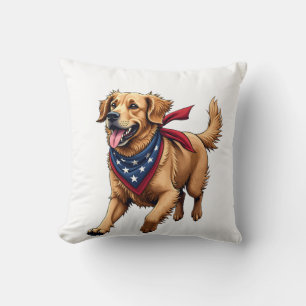 Freedom Golden Retriever Vintage Graveer Shirt 4 Kussen