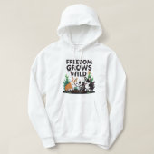Freedom Grows Wild – Scary Corgi Gardening Cartoon Hoodie (Design voorkant)
